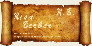Miša Berber vizit kartica